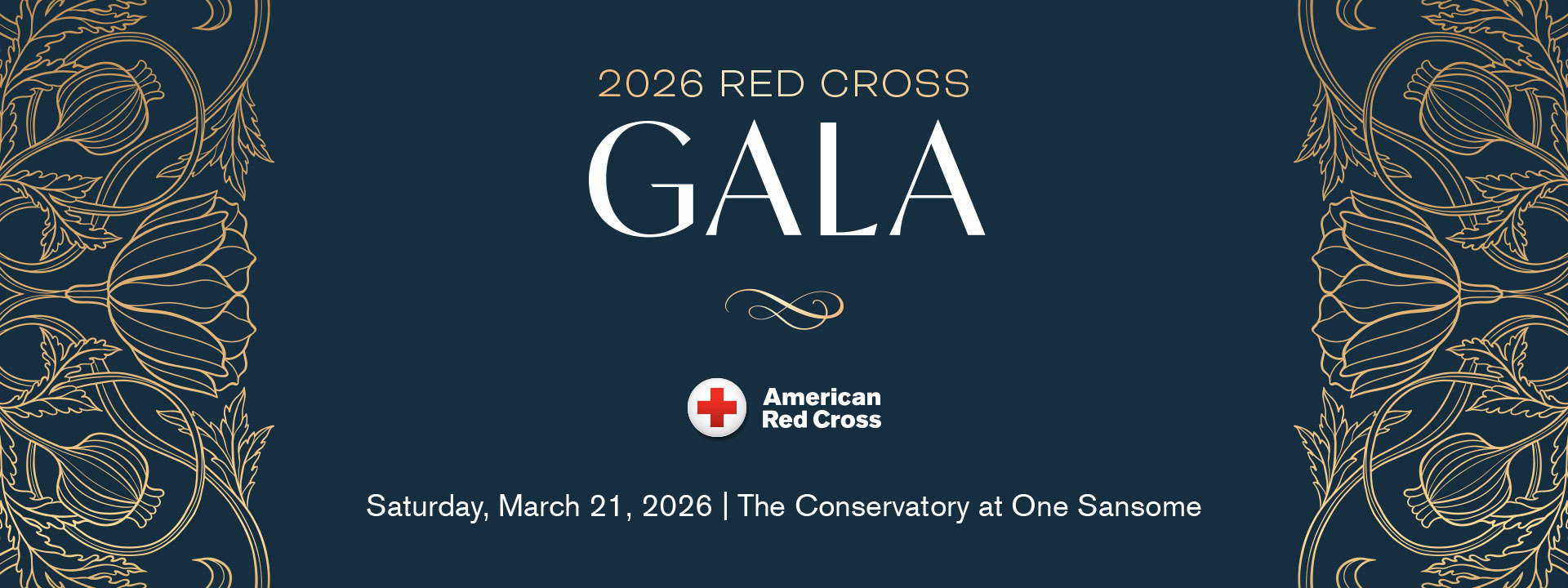 2026 Red Cross GALA banner with American Red Cross logo and date of the event.