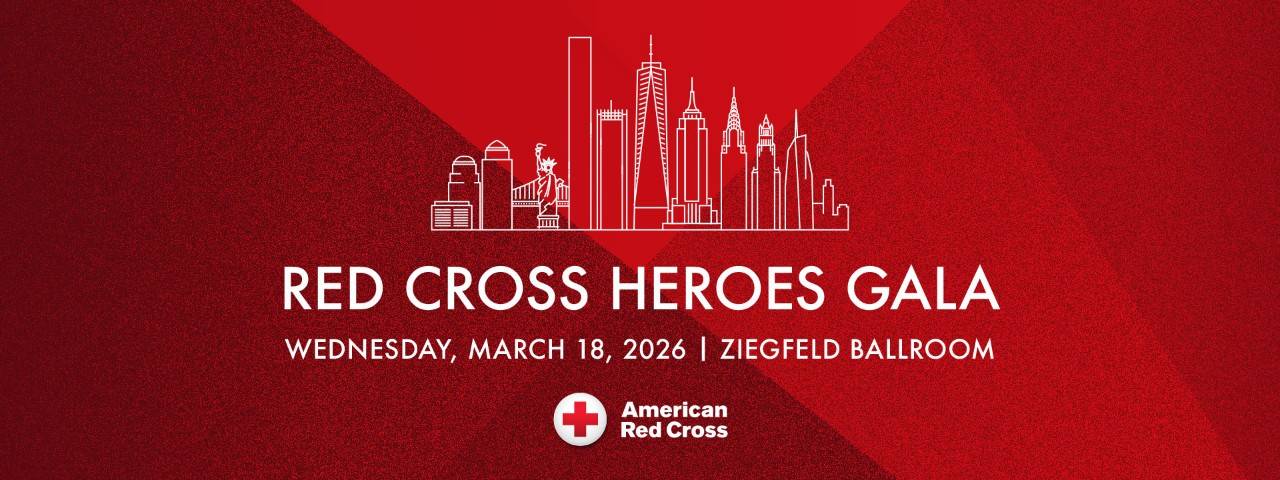 Red Cross Heroes Gala banner.