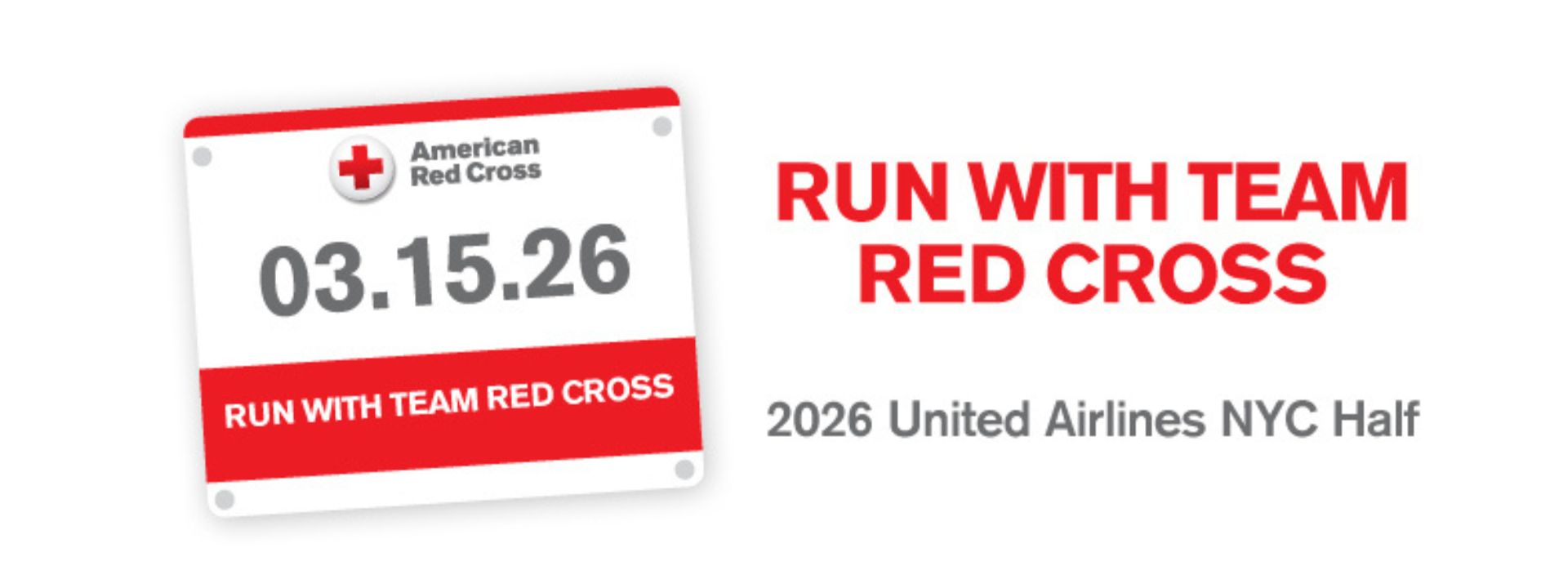 team red cross NYC Half Marathon Banner.