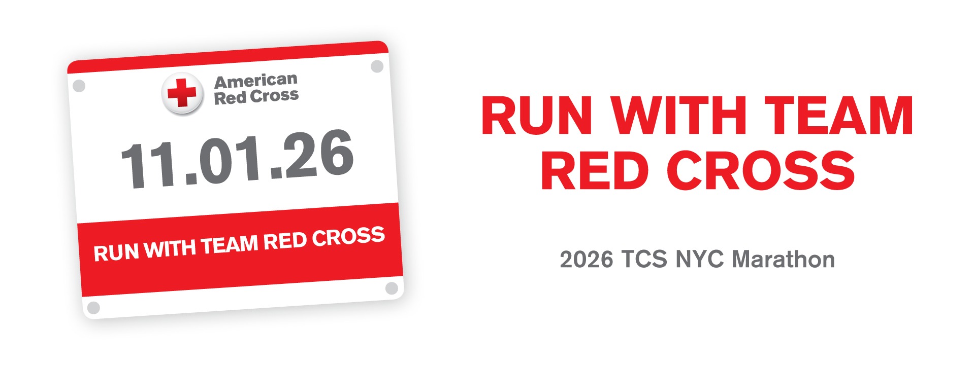 team red cross NYC Half Marathon Banner.
