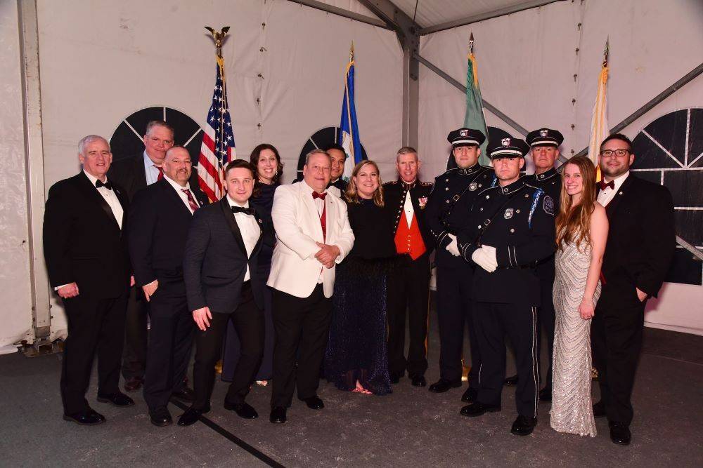 Metro New York North Red Cross Ball attendees with color guard
