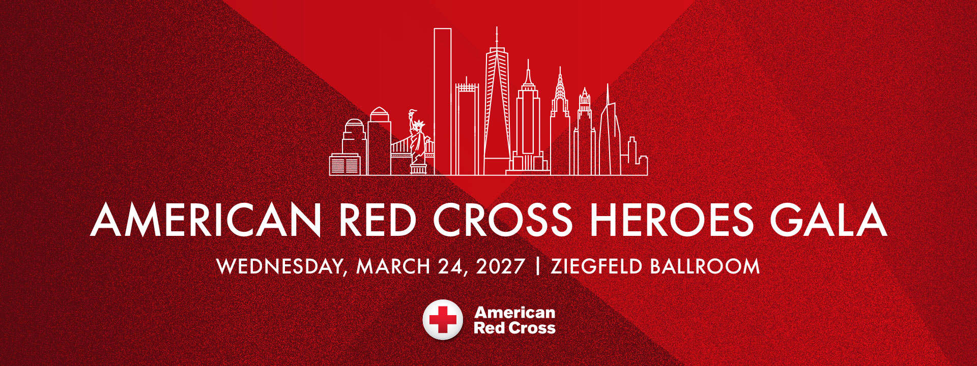 Red Cross Heroes Gala banner..