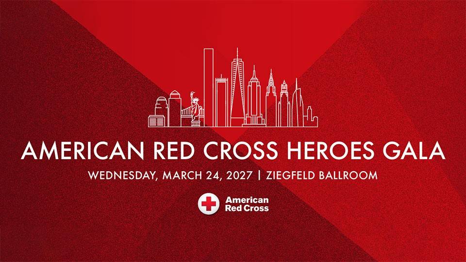 Red Cross Heroes Gala banner.