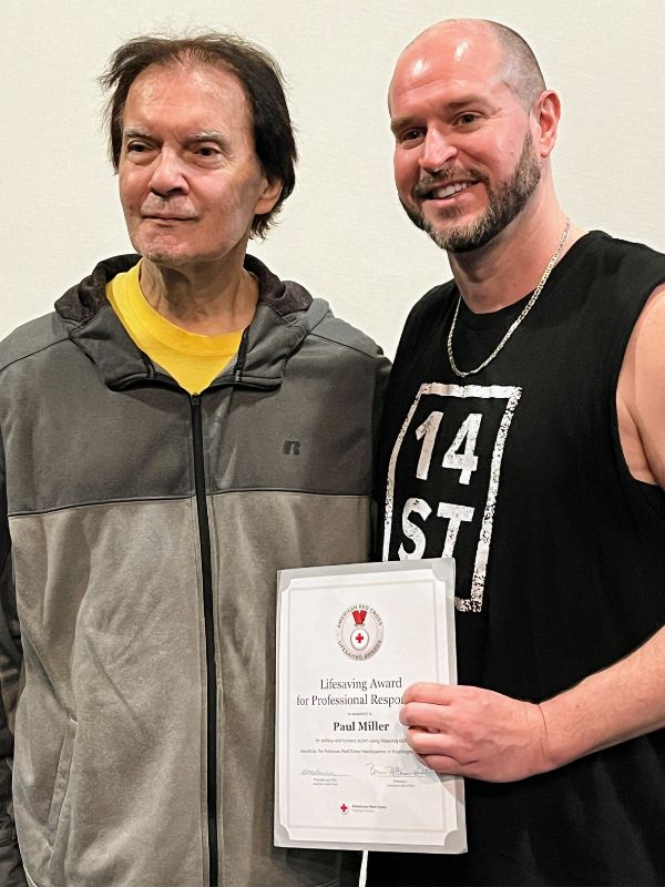paul miller standing with dominic