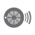 gray smoke alarm icon