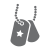 gray dog tag icon