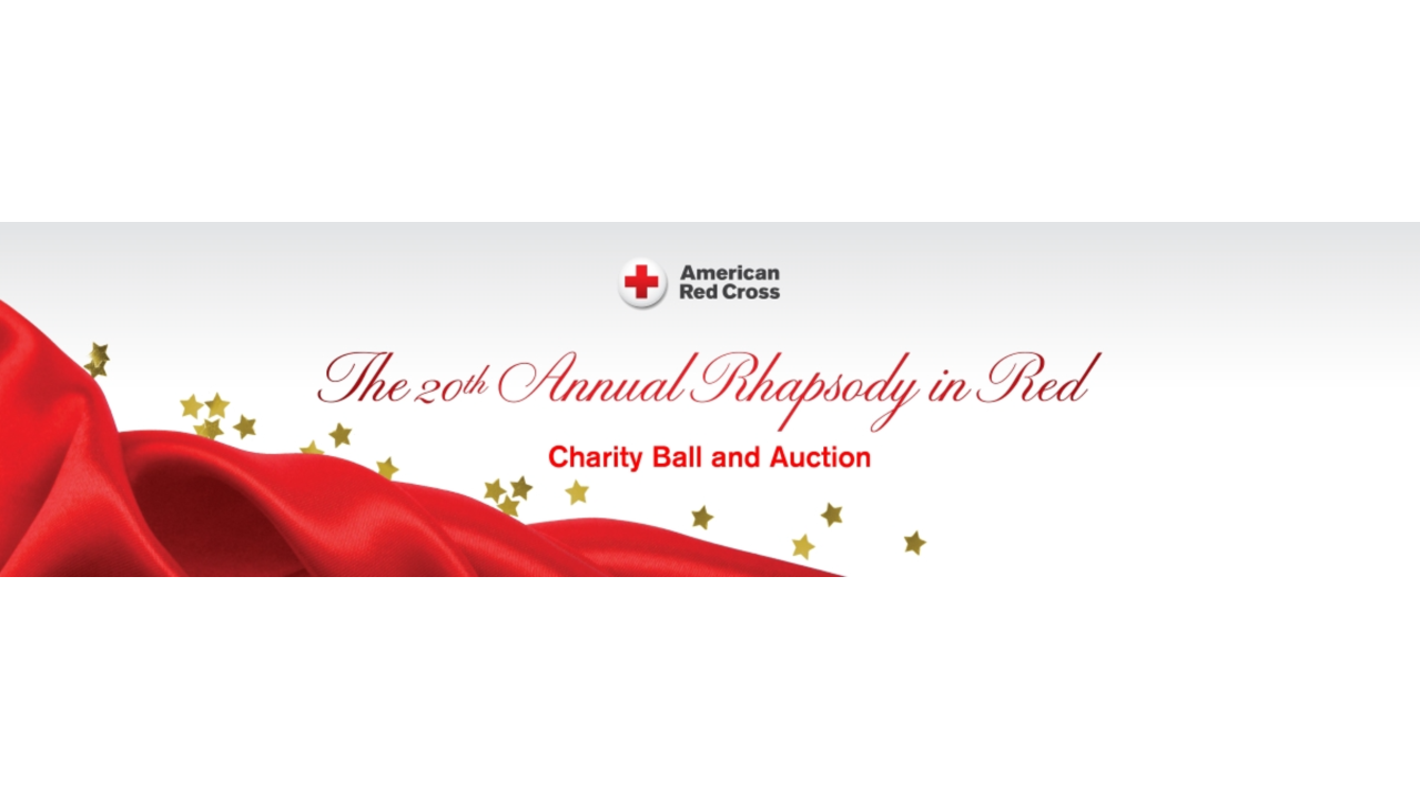 Event header wtih gold and white abstract design