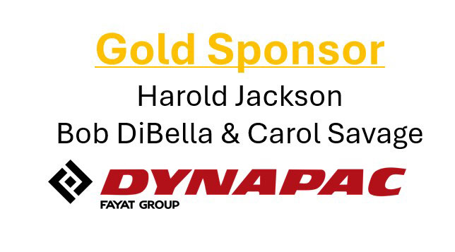 Harold Jackson, Bob DiBella and Carol Savage, and Dynapac logos.