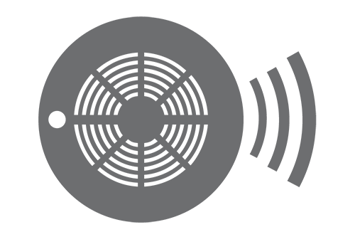 smoke alarm icon.