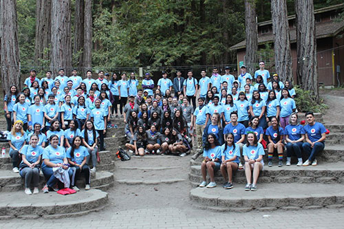 large group pic of ldc students at camp.