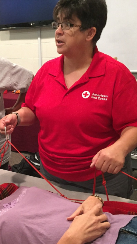 Erin teaching a class.