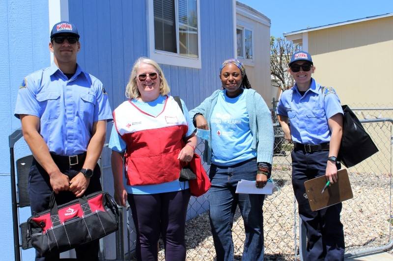Red Cross volunteers prepare to Sound the Alarm