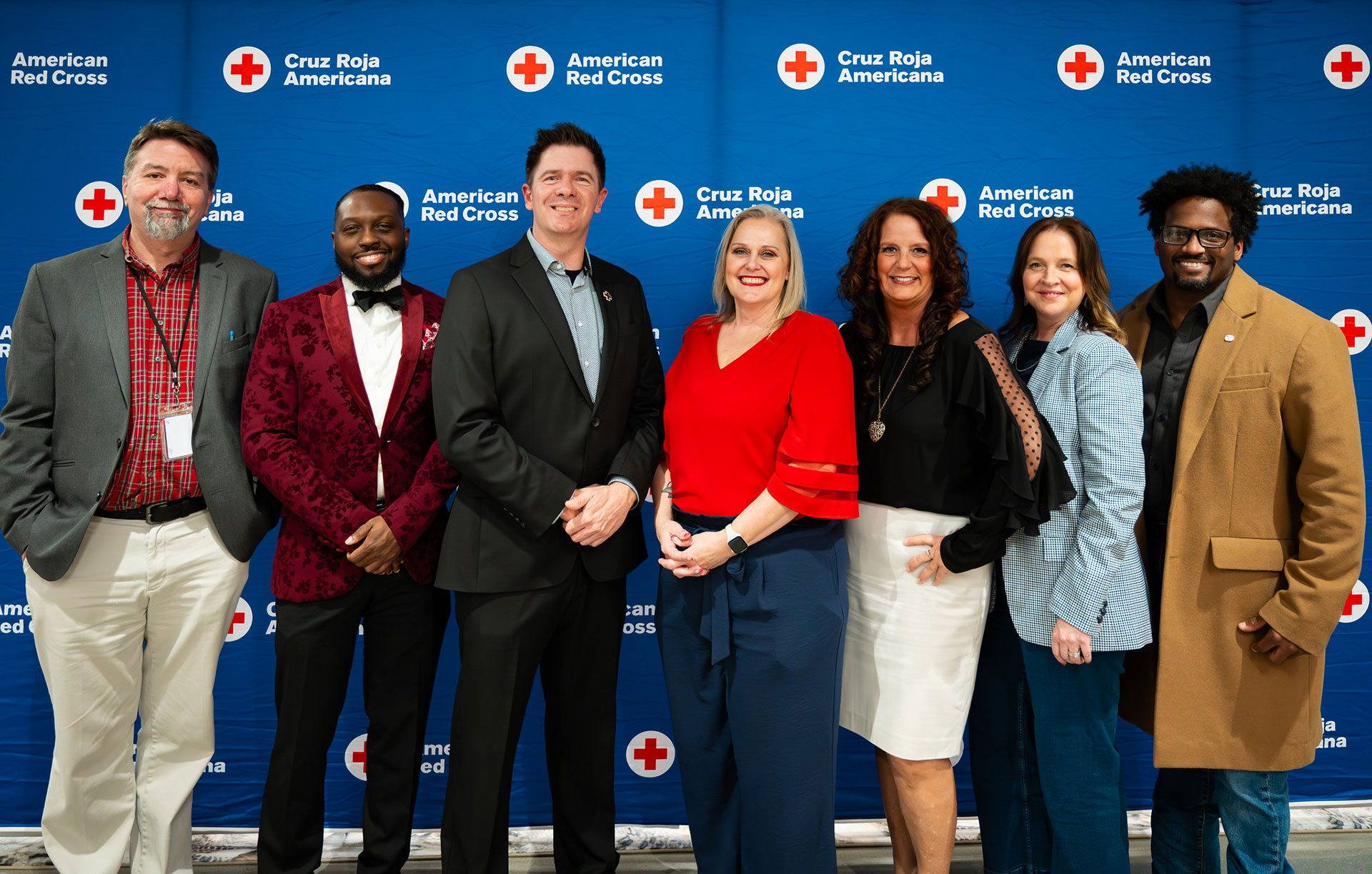 central valley chapter board of directors group photo at a Red Cross event.
