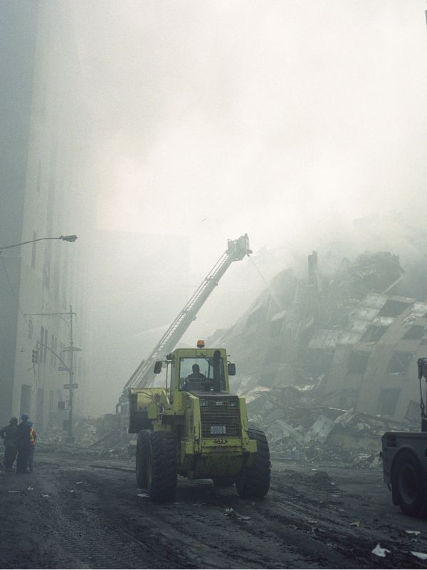 smoke and debris damage