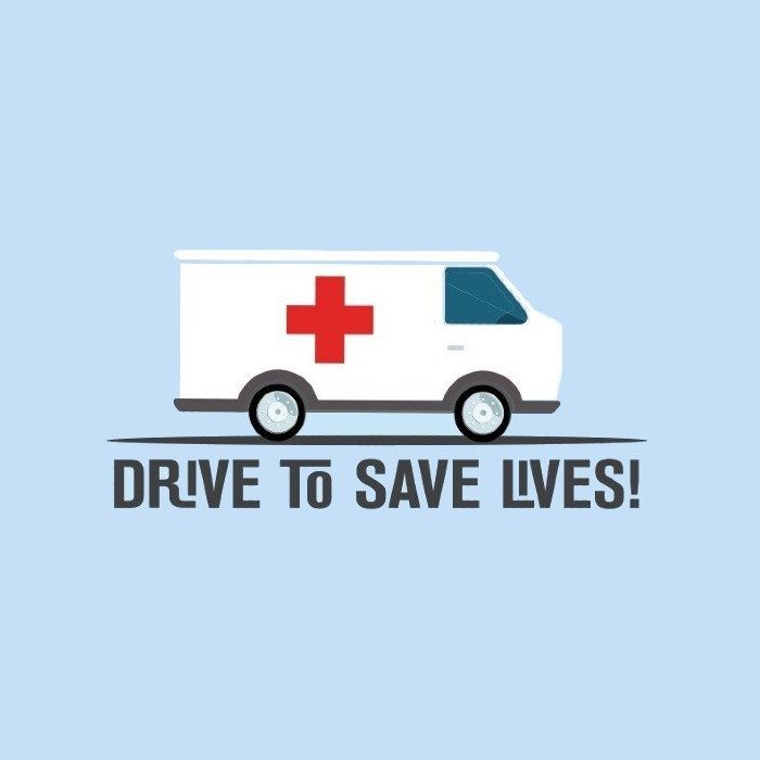 Drive to save lives graphic.