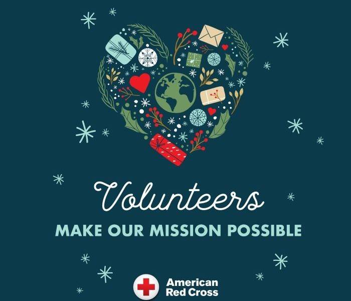 collage of photos including children, red cross volunteers, red cross disaster vehicle 