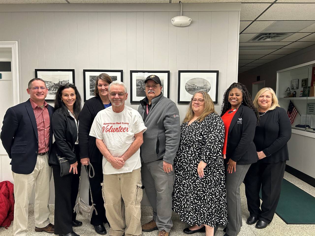 Susan and Michael Brown in a group photo with others.