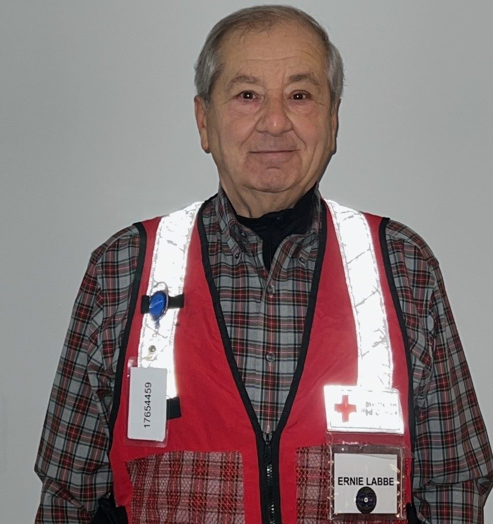 Photo of Ernie who is a Red Cross volunteer