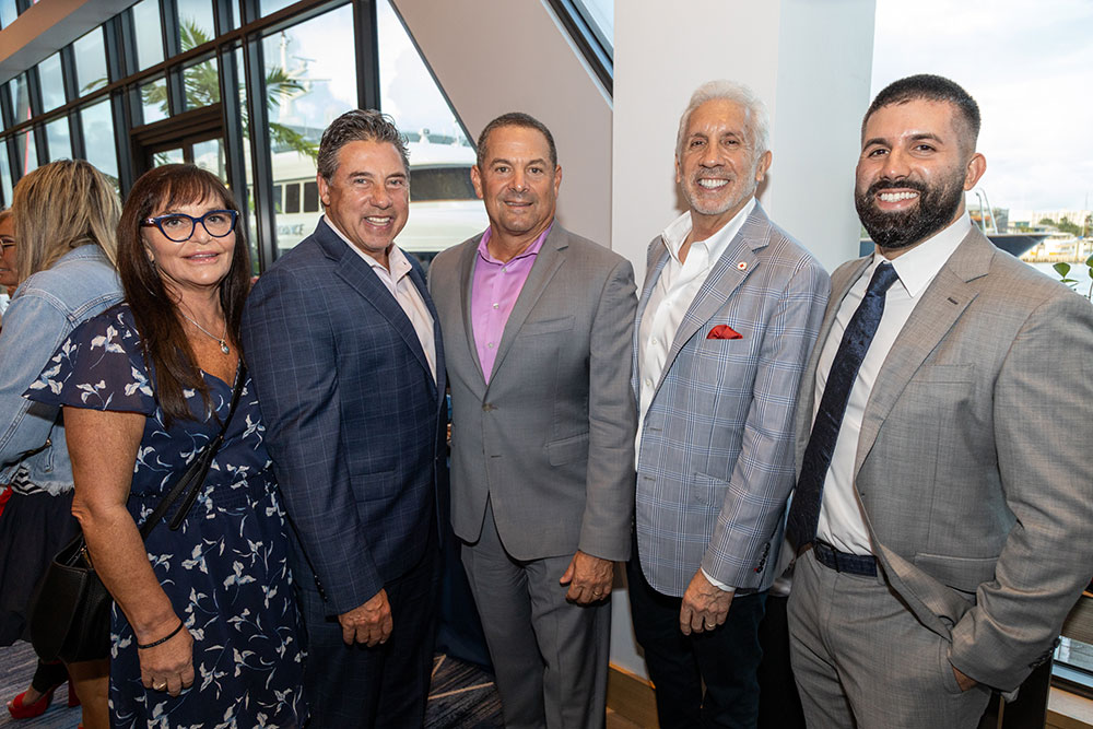 Brenda Post Brook, Mayor Scott Brook, Commissioner Michael Udine, Jim Waldman (Keiser University), Steven Waldman