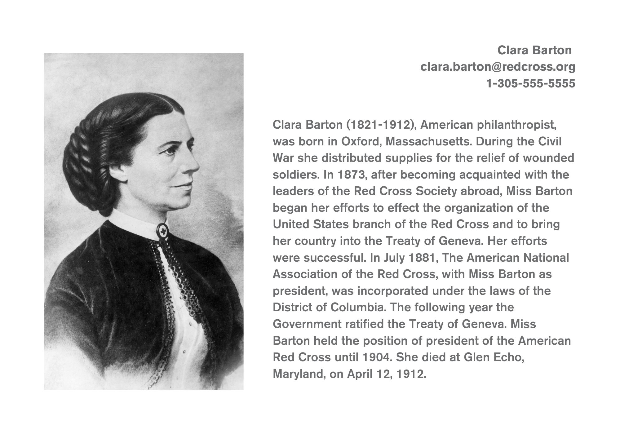 clara barton biography