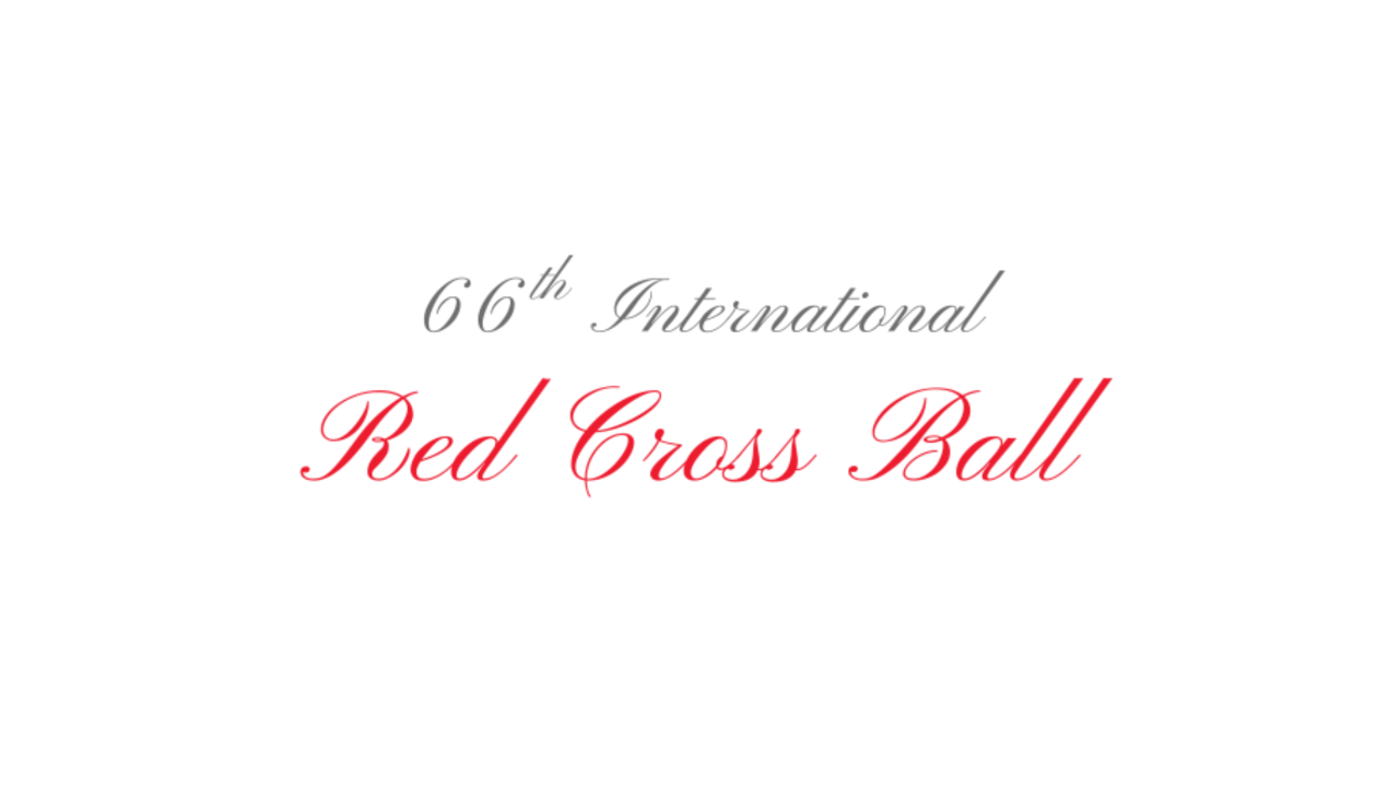 Banner announcing 66th International Red Cross Ball