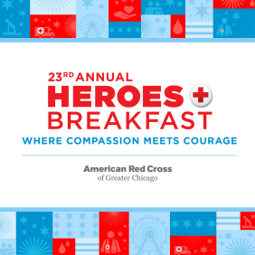 Heroes Breakfast event banner with collage of heroes.