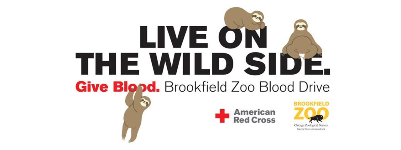  8th Annual Brookfield Zoo Blood Drive Banner