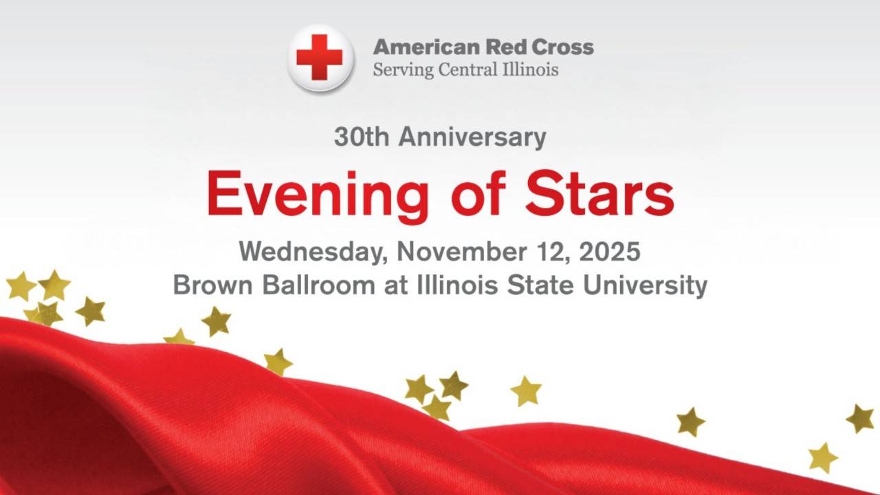 Central & Southern Illinois Red Cross Evening of Stars Event web banner.