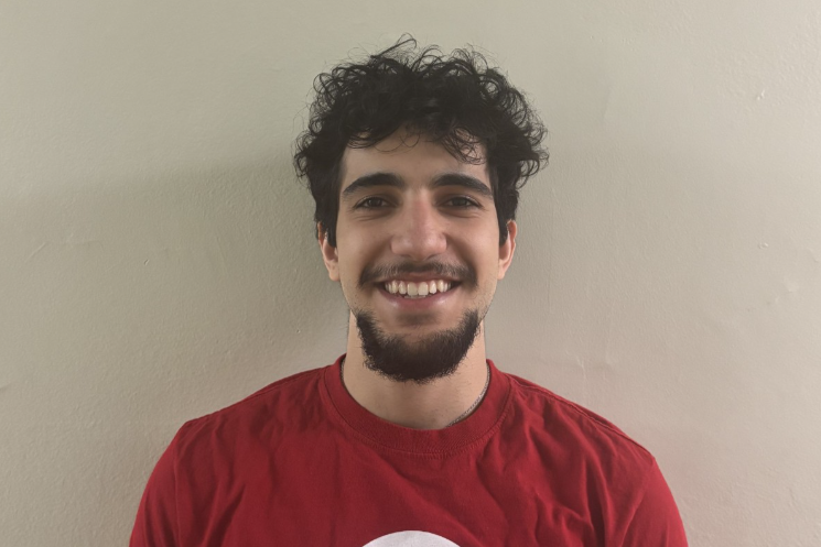 Man in Red Cross tshirt 