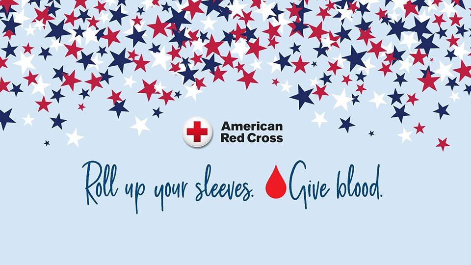 Stars, Stripes and Pints Blood Drive event banner.