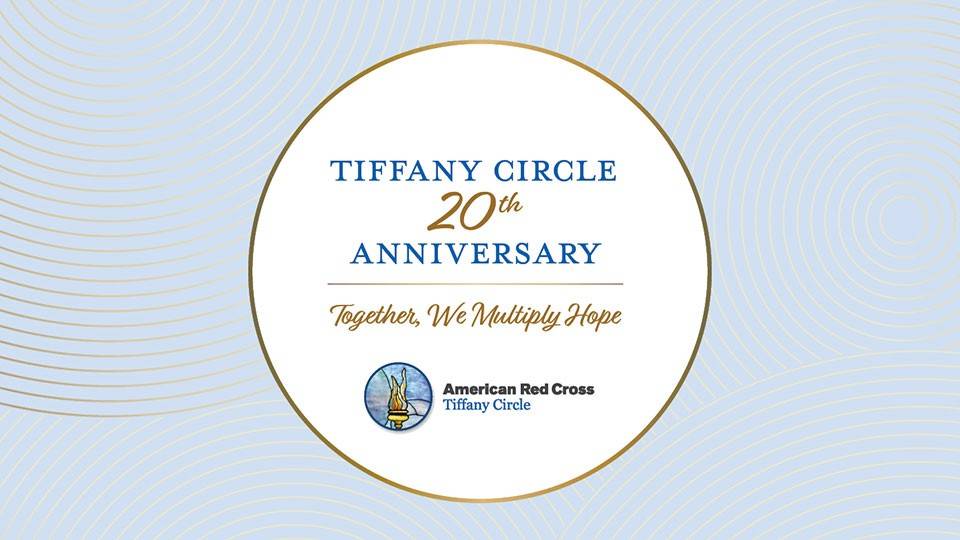 Tiffany Circle 20th anniversary banner.