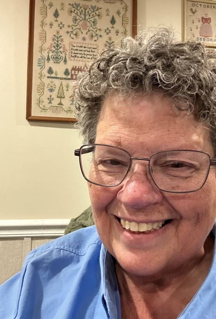 Selfie of Deborah inside home