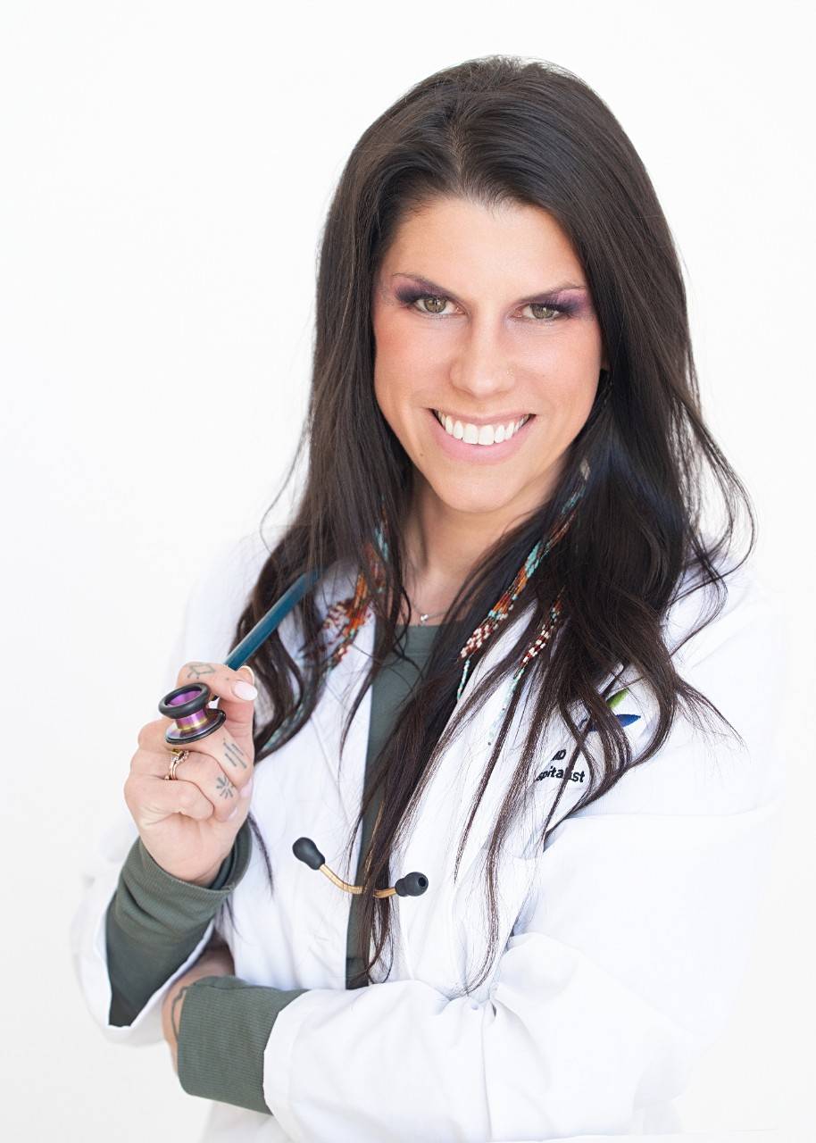 Headshot of woman in medical jacket