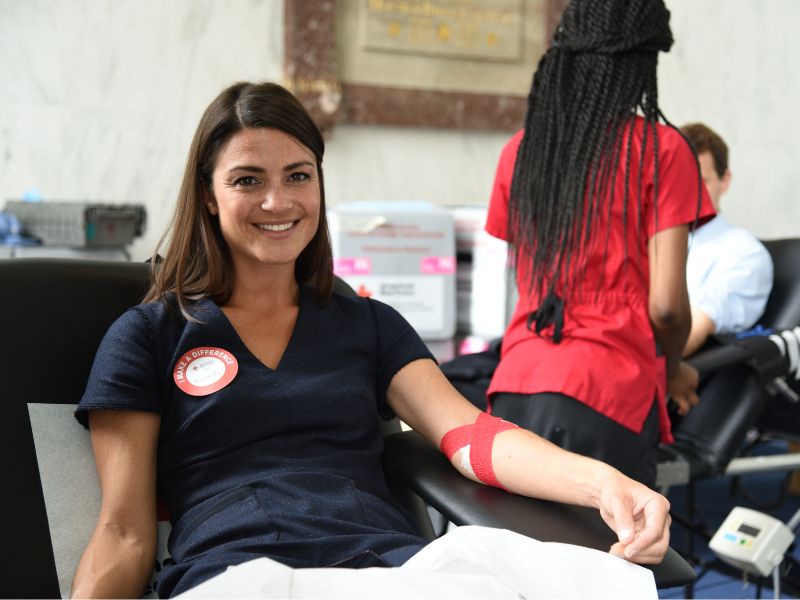 blood donor smiling