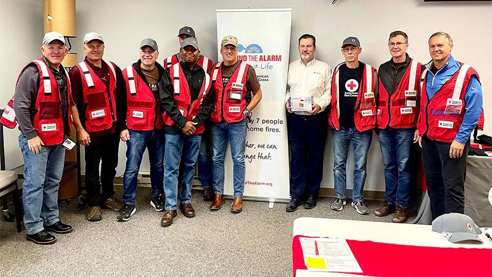 Group shot of Red Cross STA volunteers