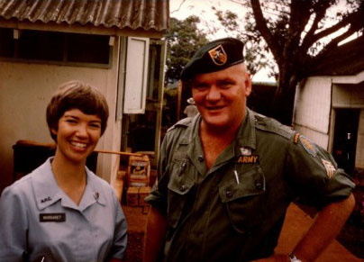 Margaret “Maggie" Goodrich Hodge and one of the paratroopers of the 101st Airborne.