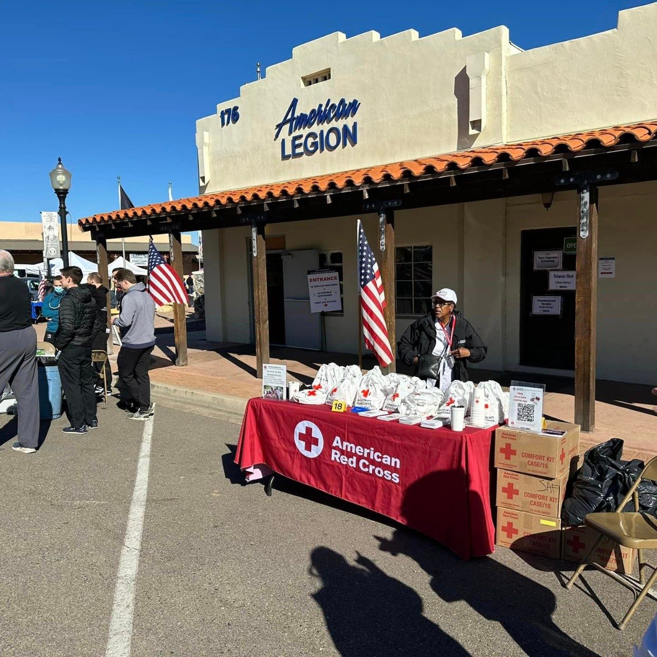 lady. redcross table