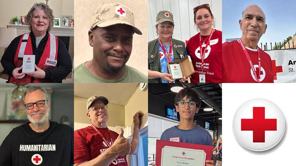 photo collage of FY26 Rookie of the Year honorees and the Red Cross logo.