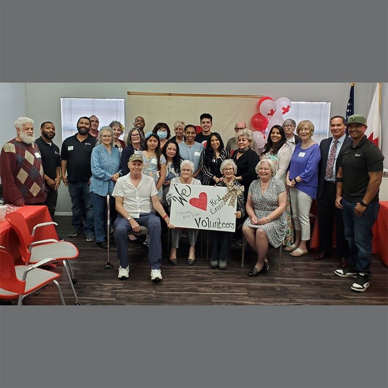 Group photo of Red Cross volunteers.