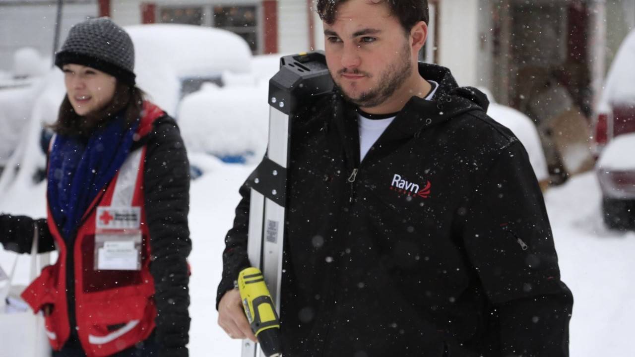 william walsh walking in snow
