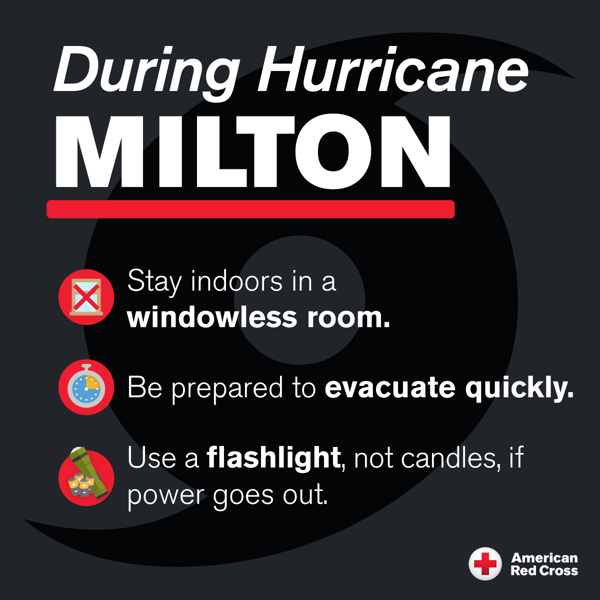 graphic for how to prepare for hurricane milton