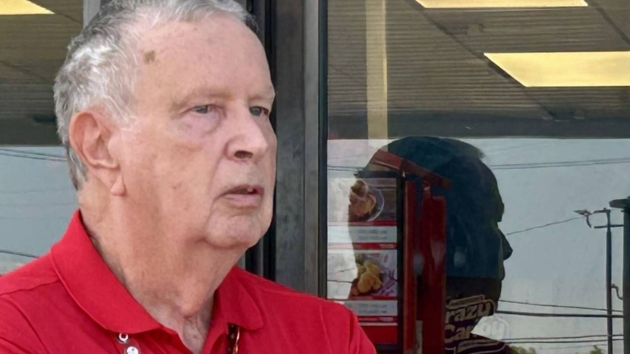 carl biery in red cross shirt