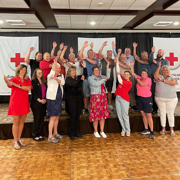 Group photo of blood donors.