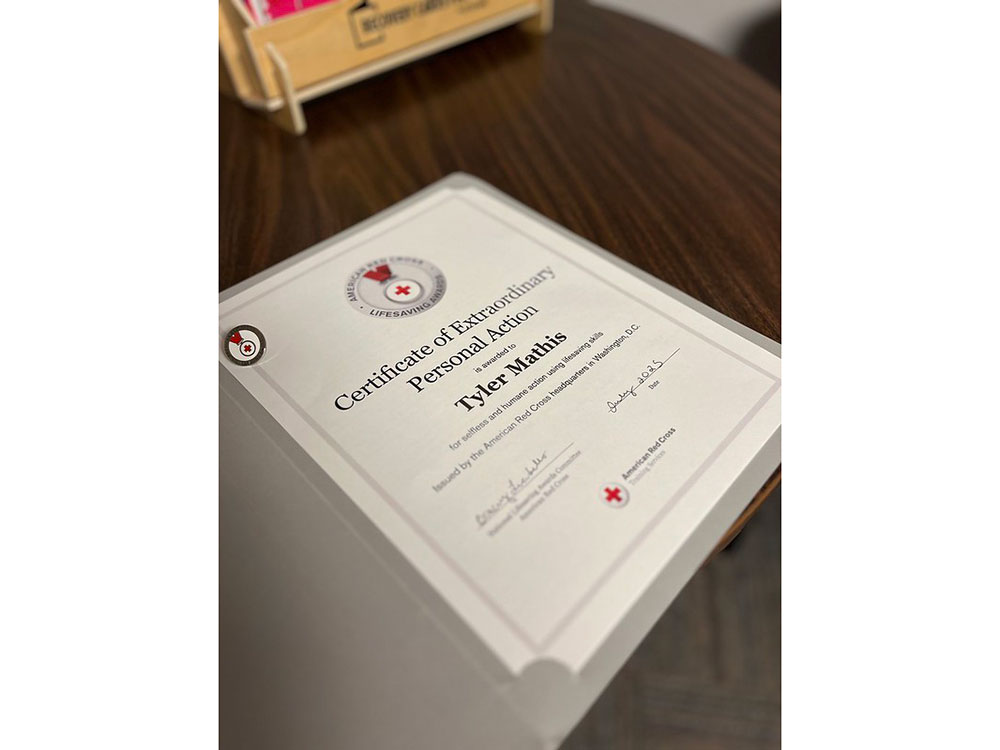A Red Cross Lifesaving Award.