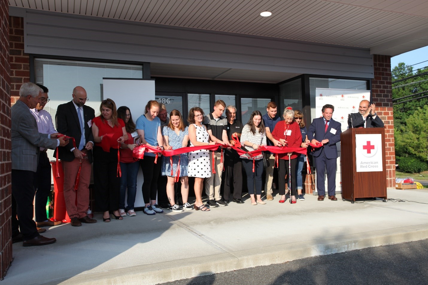 Terranova Family Red Cross Blood Donation Center ribbon cutting