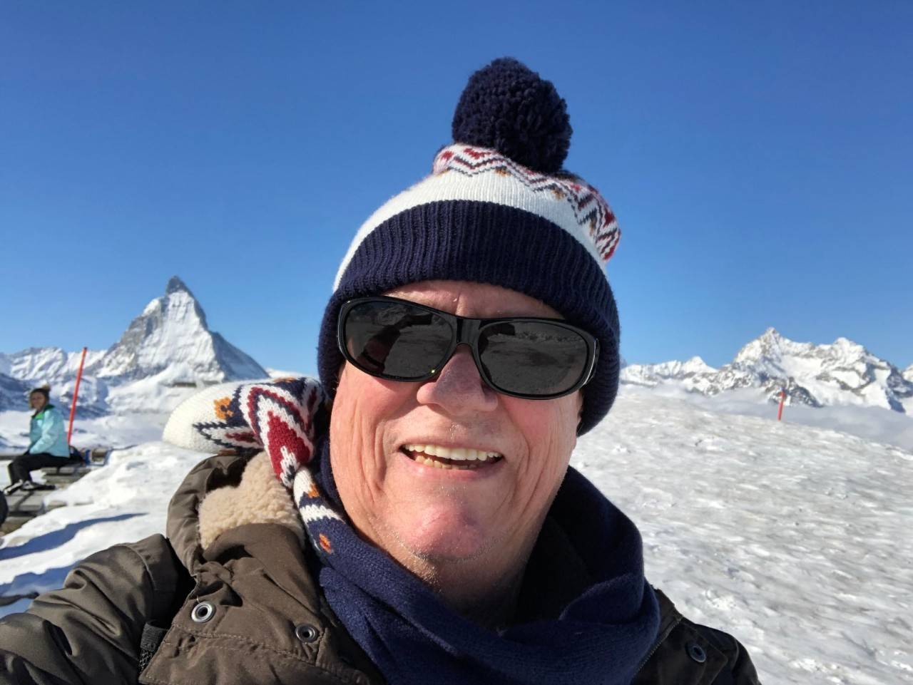 Connelly snow skiing in Switzerland