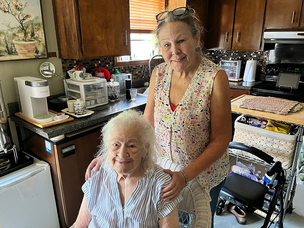 Peggy Mohr and her daughter, Tamara Mohr in their kitchen.
