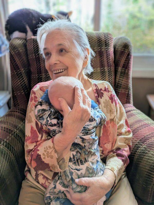 dawn anderson's mother holding baby