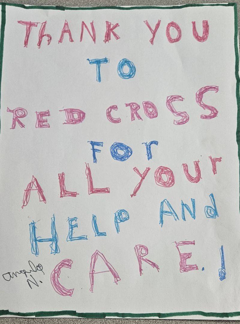 A card made for Gene by a woman he helped during his time at Kettle Falls. 