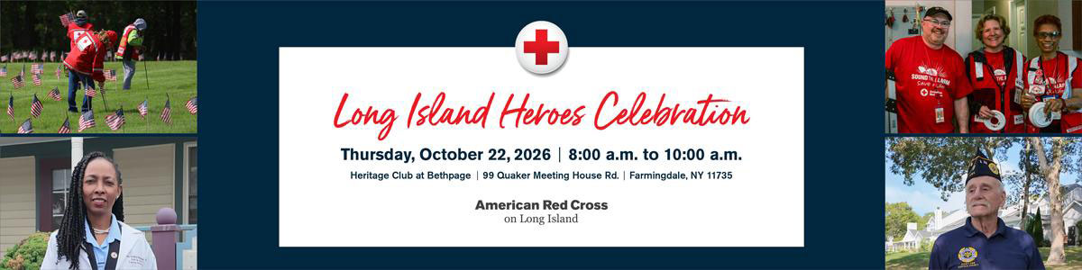 Long Island Heroes Celebration banner.